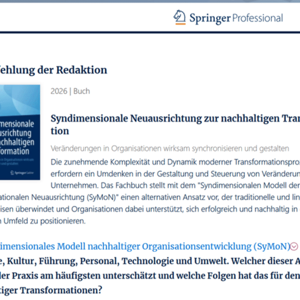 “Transformation ist heute kein Ausnahmezustand mehr” – Interview auf SpringerProfessional